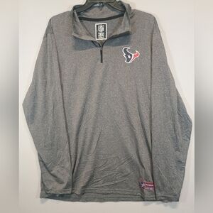 Houston Texans NFL Men’s XL Quarter Zip Pullover Gray Team Apparel
